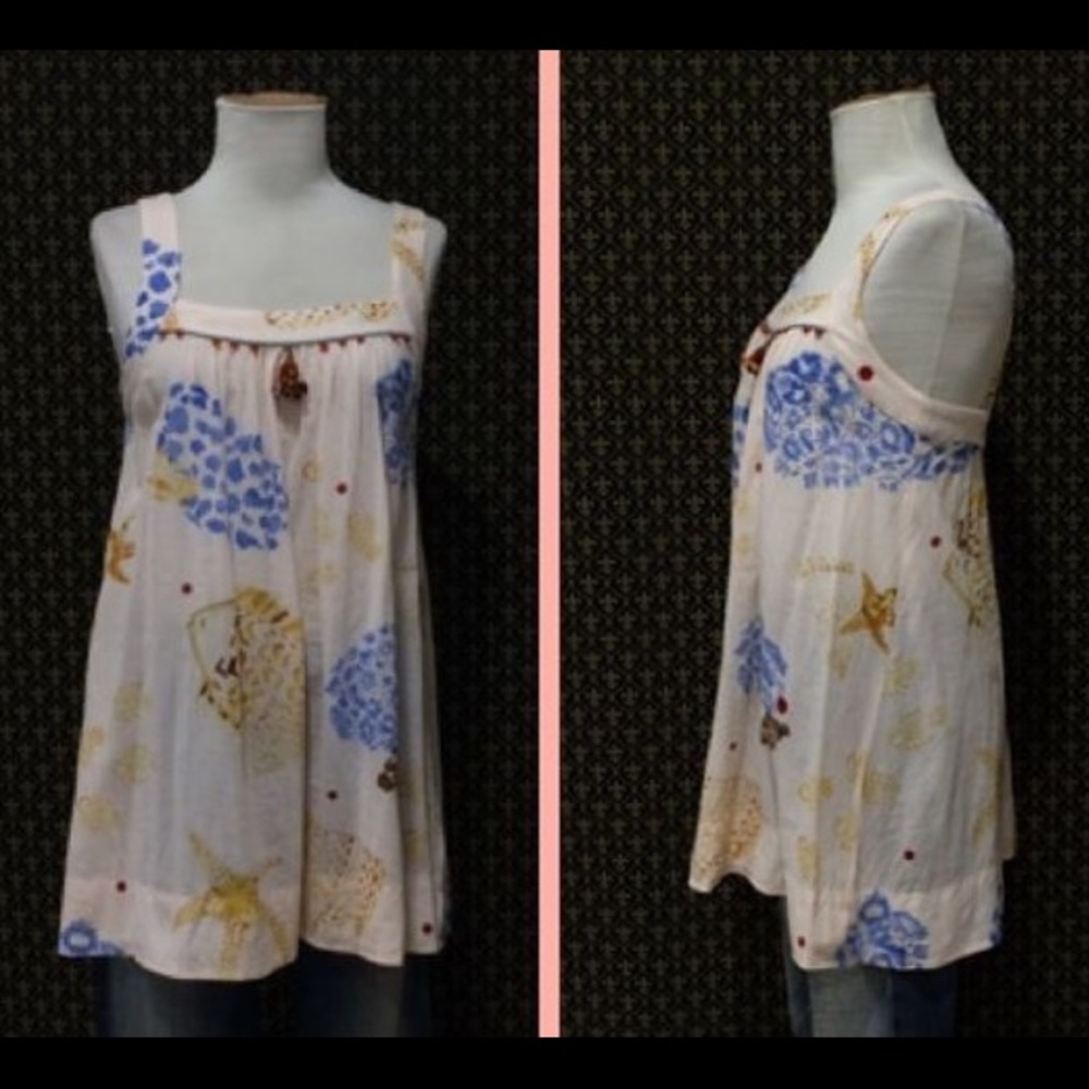 Anthropologie Vanessa Virginia Ocean Sea Tank Top